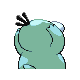 Psyduck shiny back-facing sprite from Pokémon Platinum