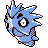 Pupitar front-facing sprite from Pokémon Crystal