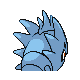 Pupitar back-facing sprite from Pokémon HeartGold