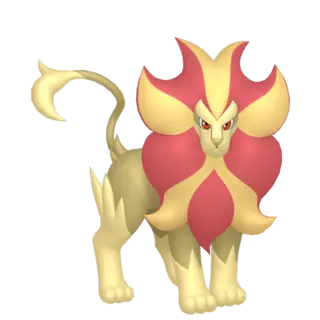 Pyroar shiny front-facing sprite from Pokémon Violet