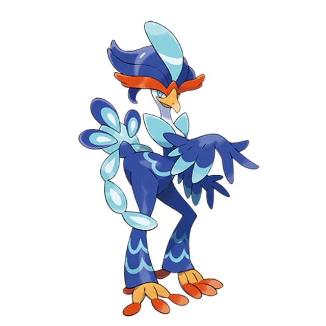 Quaquaval, the Dancer Pokémon — Water/Fighting-type Pokémon official artwork