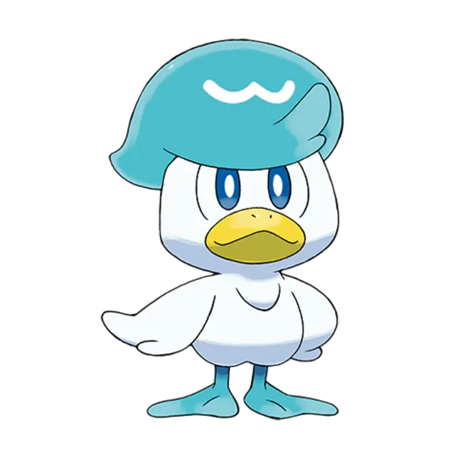 Quaxly, the Duckling Pokémon — Water-type Pokémon official artwork
