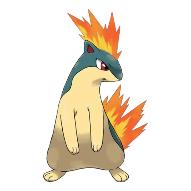 Quilava, the Volcano Pokémon — Fire-type Pokémon official artwork