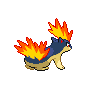 Quilava back-facing sprite from Pokémon White 2