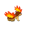 Quilava shiny back-facing sprite from Pokémon White 2