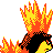 Quilava back-facing sprite from Pokémon Crystal