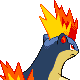 Quilava back-facing sprite from Pokémon Pearl