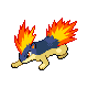 Quilava front-facing sprite from Pokémon Pearl