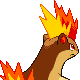 Quilava shiny back-facing sprite from Pokémon Pearl