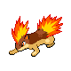 Quilava shiny front-facing sprite from Pokémon Pearl