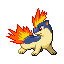 Quilava front-facing sprite from Pokémon Emerald