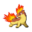 Quilava shiny front-facing sprite from Pokémon Emerald