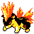 Quilava front-facing sprite from Pokémon Silver