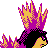 Quilava shiny back-facing sprite from Pokémon Silver