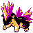 Quilava shiny front-facing sprite from Pokémon Silver