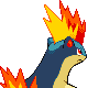 Quilava back-facing sprite from Pokémon HeartGold