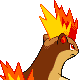 Quilava shiny back-facing sprite from Pokémon HeartGold