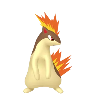 Quilava shiny front-facing sprite from Pokémon Shining Pearl