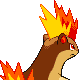 Quilava shiny back-facing sprite from Pokémon Platinum