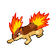 Quilava shiny front-facing sprite from Pokémon Platinum