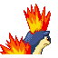 Quilava back-facing sprite from Pokémon Ruby