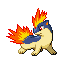 Quilava front-facing sprite from Pokémon Ruby