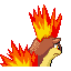 Quilava shiny back-facing sprite from Pokémon Ruby