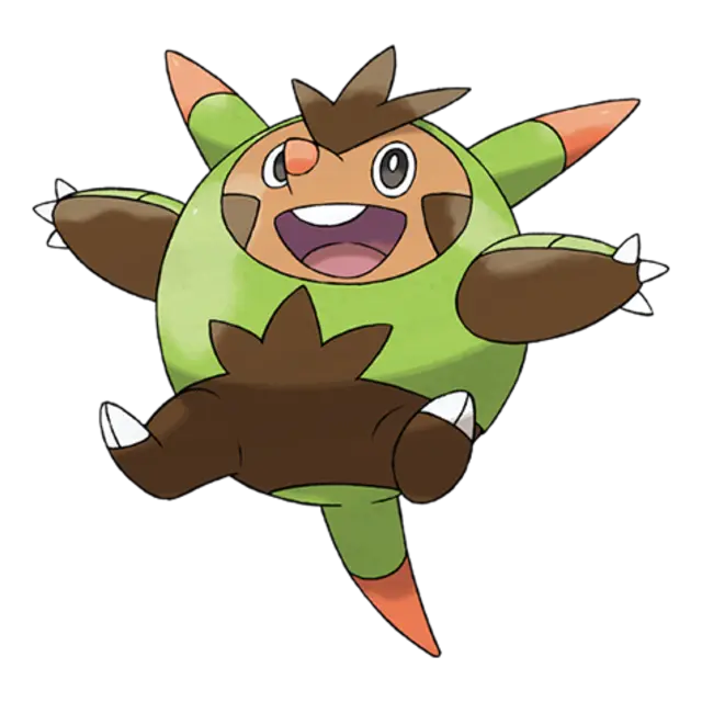 Quilladin, the Spiny Armor Pokémon — Grass-type Pokémon official artwork