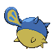 Qwilfish back-facing sprite from Pokémon Pearl