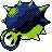 Qwilfish back-facing sprite from Pokémon Gold