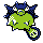 Qwilfish front-facing sprite from Pokémon Gold