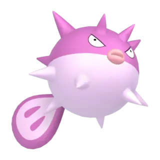 Qwilfish shiny front-facing sprite from Mega Dimension
