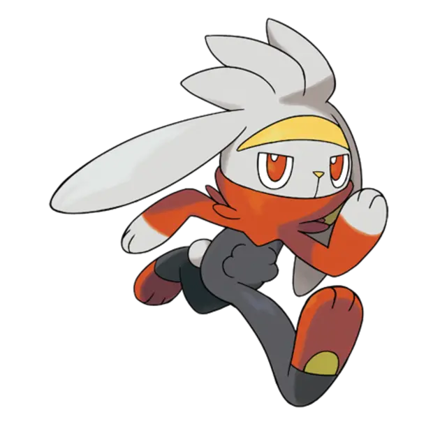 Raboot, the Rabbit Pokémon — Fire-type Pokémon official artwork