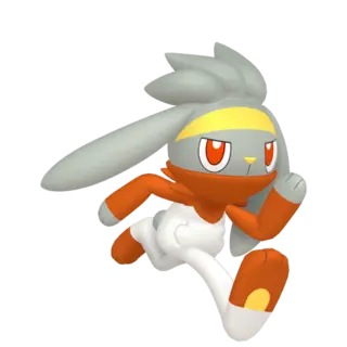 Raboot shiny front-facing sprite from Pokémon Scarlet/Violet: The Indigo Disk