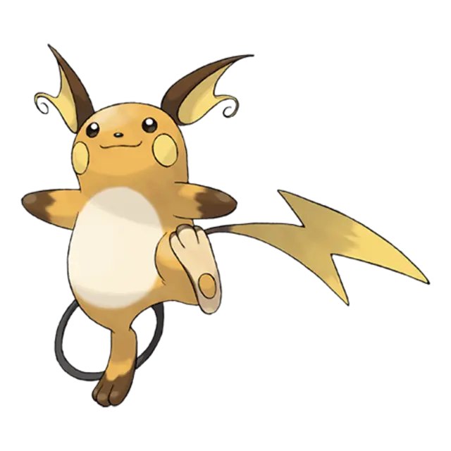 Raichu, the Mouse Pokémon — Electric-type Pokémon official artwork
