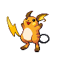 Raichu front-facing sprite from Pokémon White 2