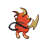 Raichu shiny back-facing sprite from Pokémon White 2