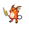Raichu shiny front-facing sprite from Pokémon White 2