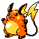Raichu front-facing sprite from Pokémon Crystal