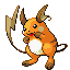 Raichu shiny front-facing sprite from Pokémon FireRed