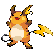 Raichu front-facing sprite from Pokémon HeartGold