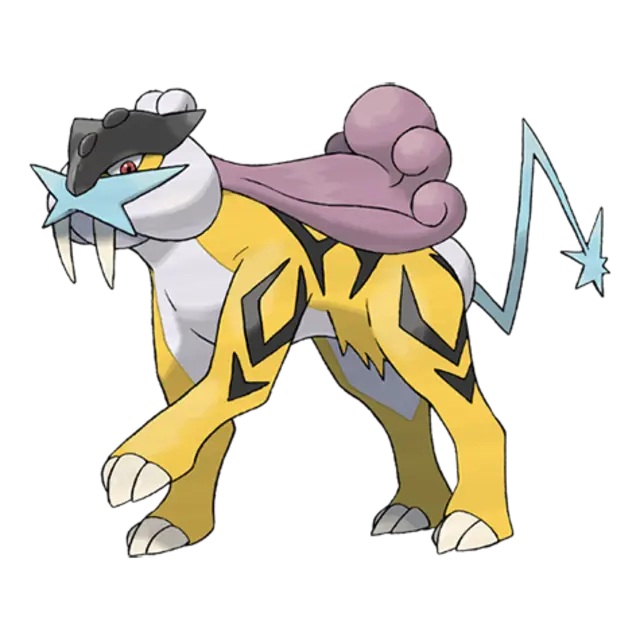 Raikou, the Thunder Pokémon — Electric-type Pokémon official artwork
