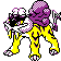 Raikou front-facing sprite from Pokémon Crystal