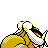Raikou shiny back-facing sprite from Pokémon Crystal