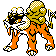 Raikou shiny front-facing sprite from Pokémon Crystal
