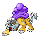 Raikou front-facing sprite from Pokémon Diamond