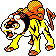 Raikou front-facing sprite from Pokémon Silver