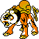 Raikou shiny front-facing sprite from Pokémon Silver
