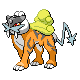 Raikou shiny front-facing sprite from Pokémon SoulSilver