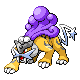 Raikou front-facing sprite from Pokémon Platinum